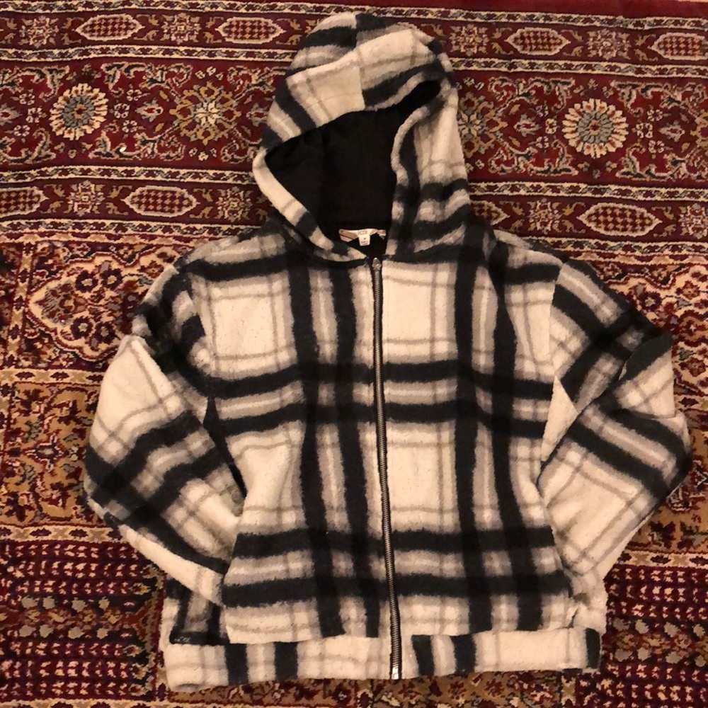 Pink Rose White/Black Teddy Jacket